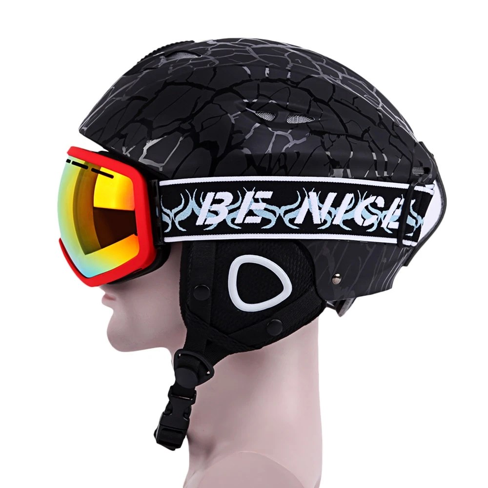 BENICE спортивный защитный лыжный шлем с внутренней регулируемой пряжкой подкладка слой 58-61 см голова окружность лыжный шлем