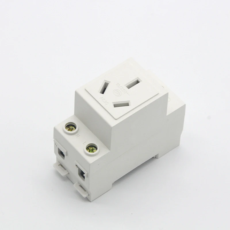 

AC Socket 3 Pin Plug 35mm DIN Rail Mount AC Power AC30 Modular Socket 10-16A 250V