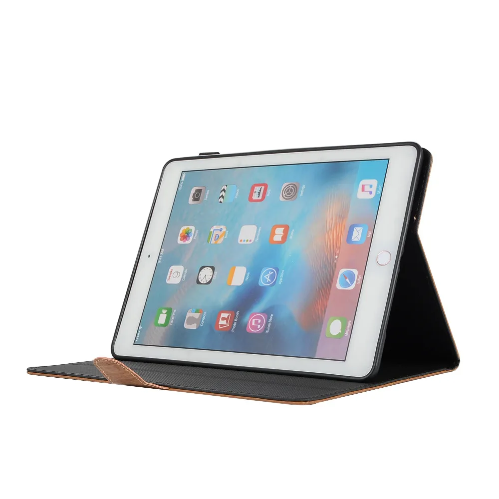 Чехол для iPad 9 7 2017 2018 чехол деревянный кожаный планшета s Apple защитная оболочка A1823