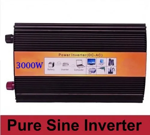 

Stock 3000W Pure Sine Wave Inverter 3KW DC 12V TO AC 220V 50Hz Power Inverter 3000W 6000W Peak with Universal Socket