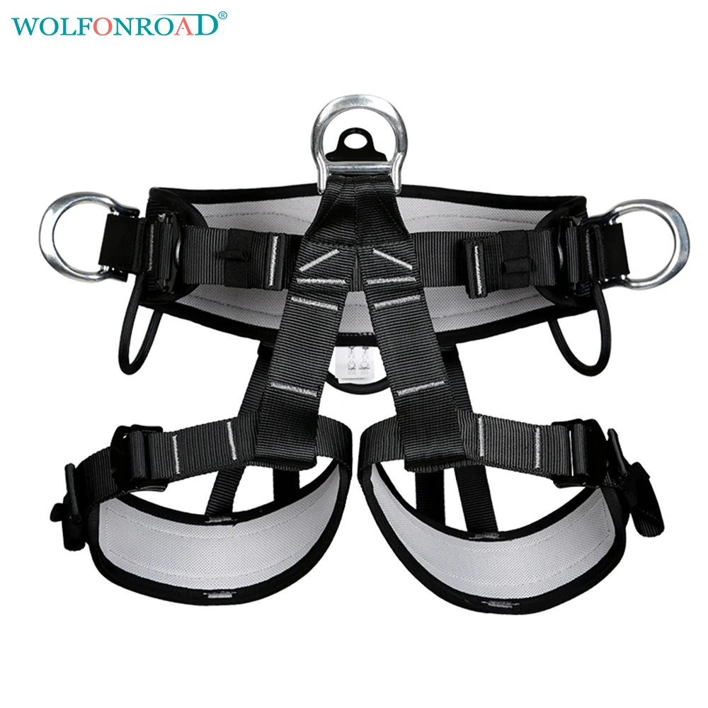

WOLFONROAD Rock Climbing Harness Sitting Bust Belts Polyester Rappelling Harnesses Outdoor Sport Climbing Accessory L-XDQJ-27