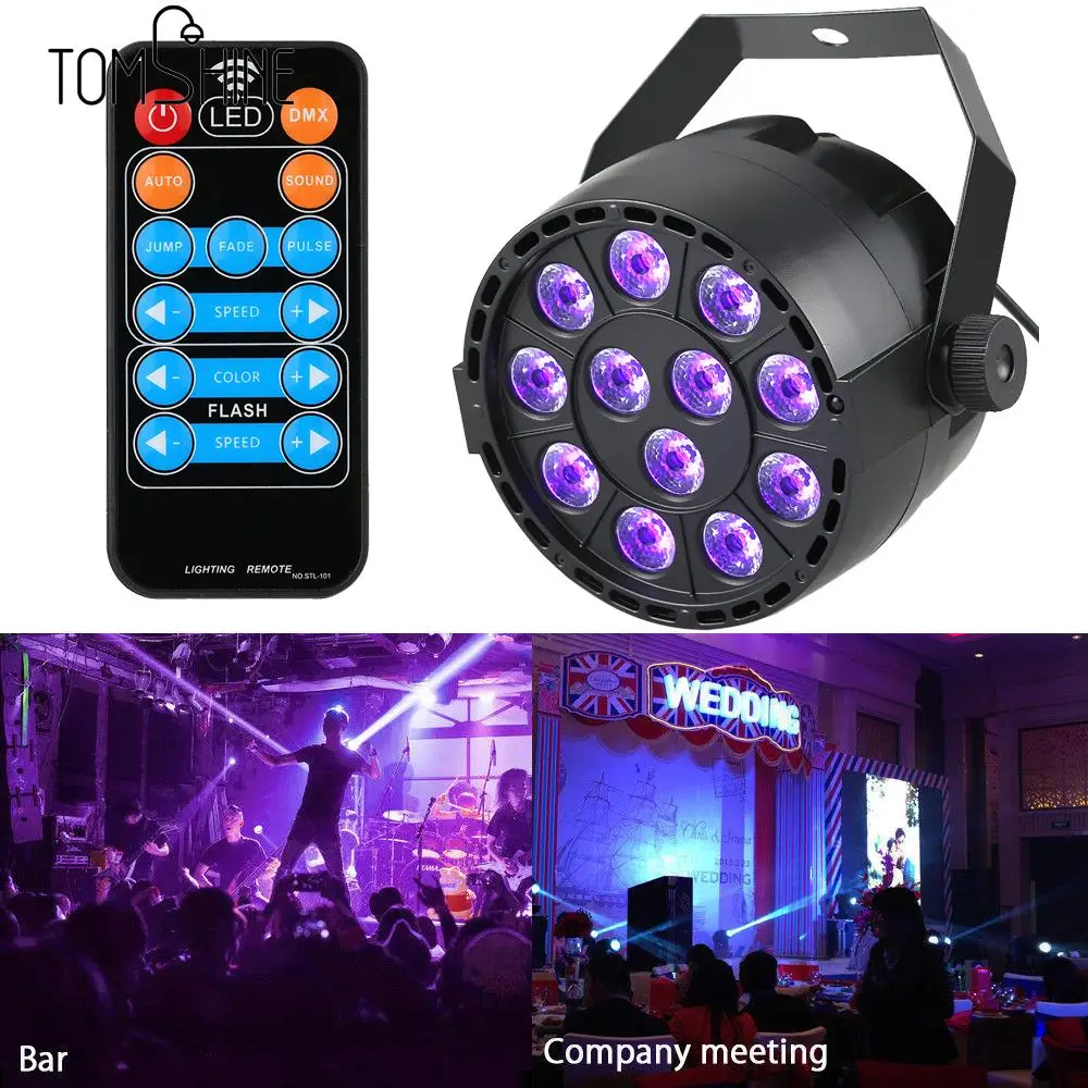 Par Purple UV Stage Light 12 LEDs 20W DMX 512 Dream Color Light for
