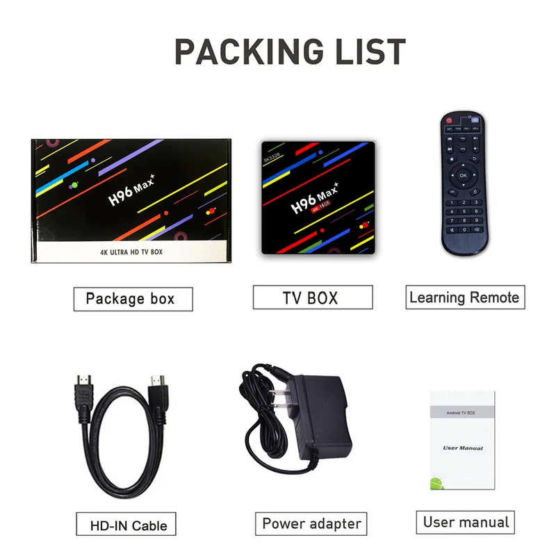  H96 MAX Plus TV Box Android 9.0 Smart Set Top Box RK3328 4GB 32GB 64GB 5G Wifi 4K H.265 Media playe