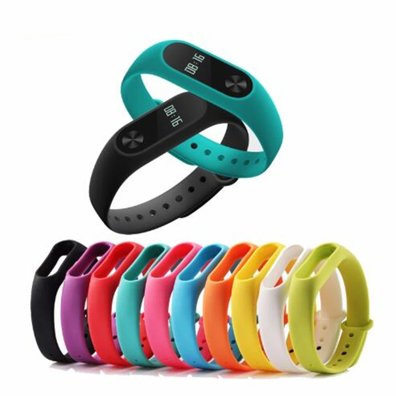 Силиконовый ремешок mi band 2 аксессуары для смарт браслета Xiaomi Mi Band цветной фитнес