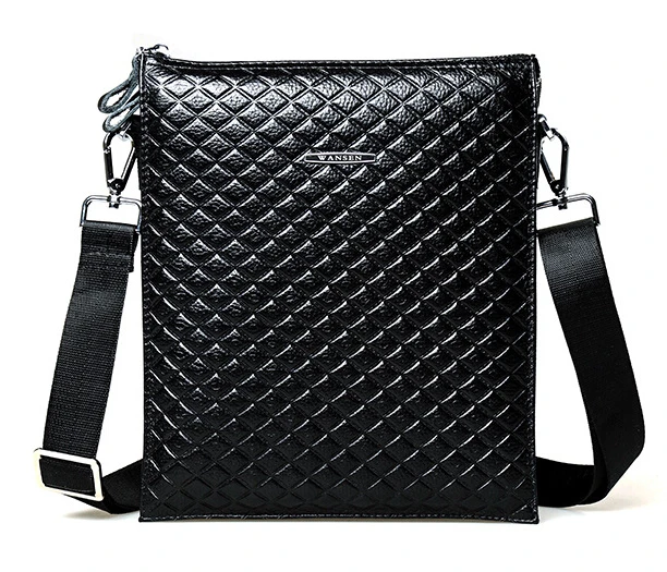 

Free shipping men's bags leather Business casual men's shoulder baotou layer cowhide multi-function oblique cross package