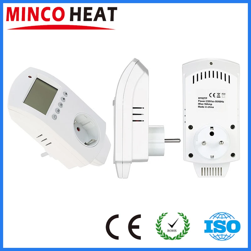 Digital LCD Programmable Temperature Controller Air Conditioner Thermoregulator Wall Plug In