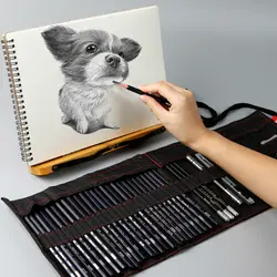 Набор карандашей Marie для начинающих, инструменты для рисования, детские ручки с угольным углем, мягкая углеродная ручка средней жесткости
