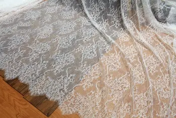

GLace 3M/Lot african fabric European style wedding dress lace fabric DIY eyelash lace accessories cloth fabric laceTX593