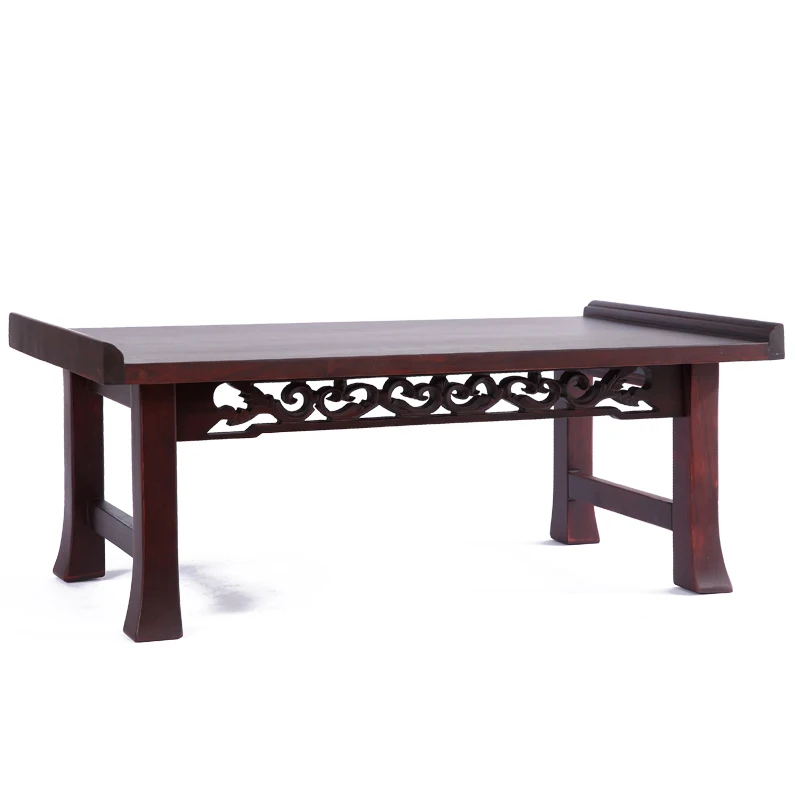 Asian Wood Furniture Korean Dining Table Folding Leg Rectangle Living Room Coffee Table for Tea Traditional Floor Table Foldable