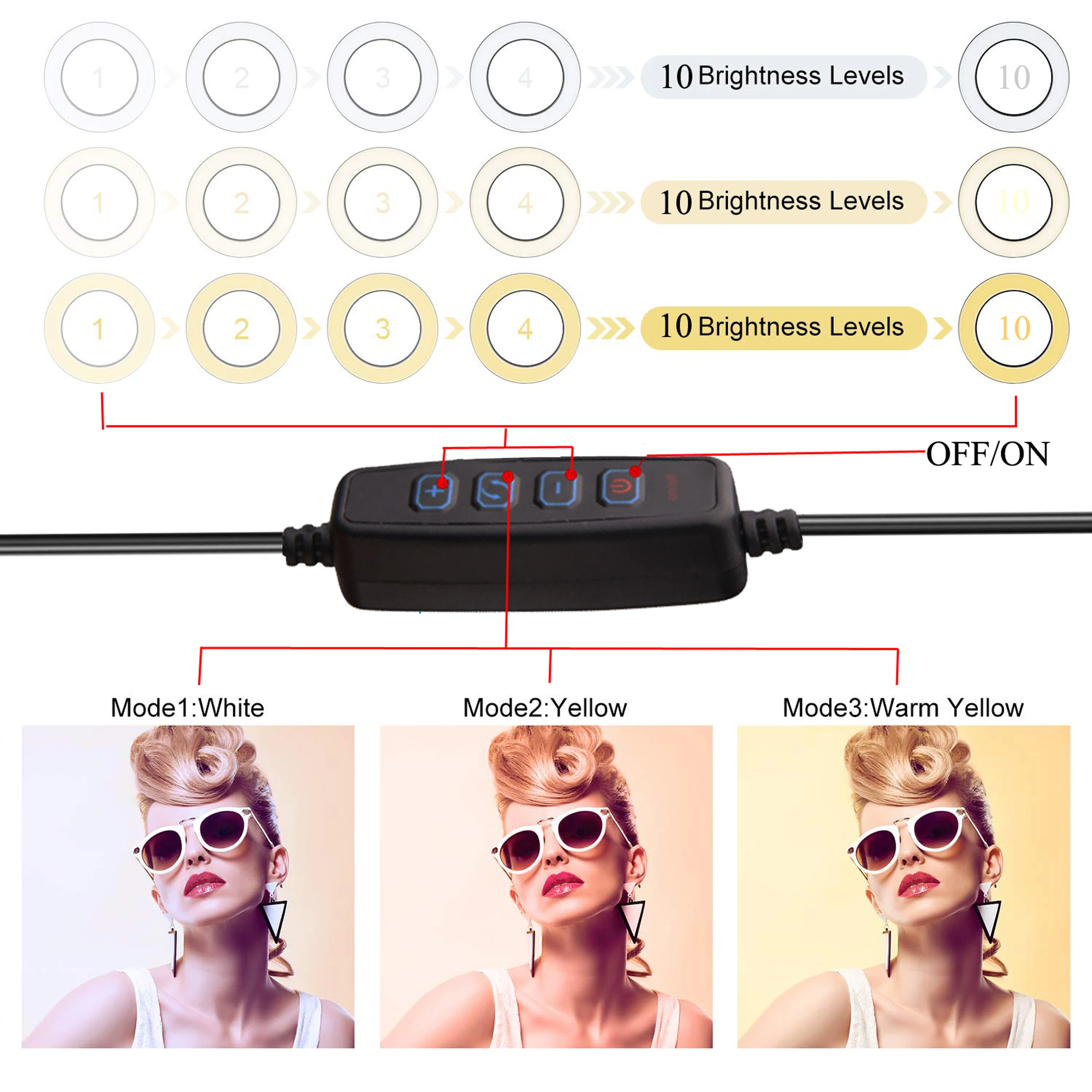 16 см/26 см кольцевой светильник светодиодный фотолампа для камеры с Bluetooth и 120 см штативом и держателем для телефона