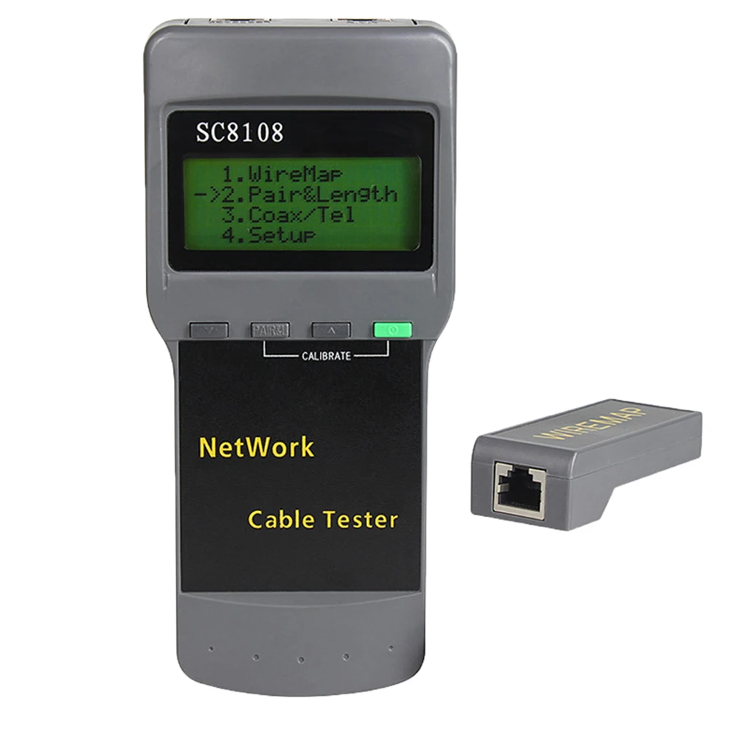 SC8108 RJ45 Network Wire Tester LAN Length Cable Test Meter Measurement