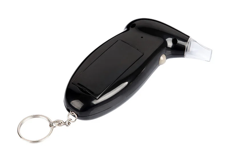 Professional LCD display blowing Alcohol Tester Quick Response Alcohol Detector Breathalyzer Portable Police Alcotester Keychain
