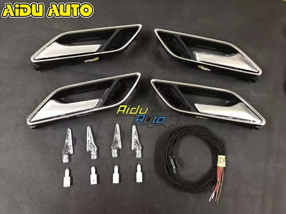 

1 Set 4 PCS For Audi A3 8V door handle with LED ambient light