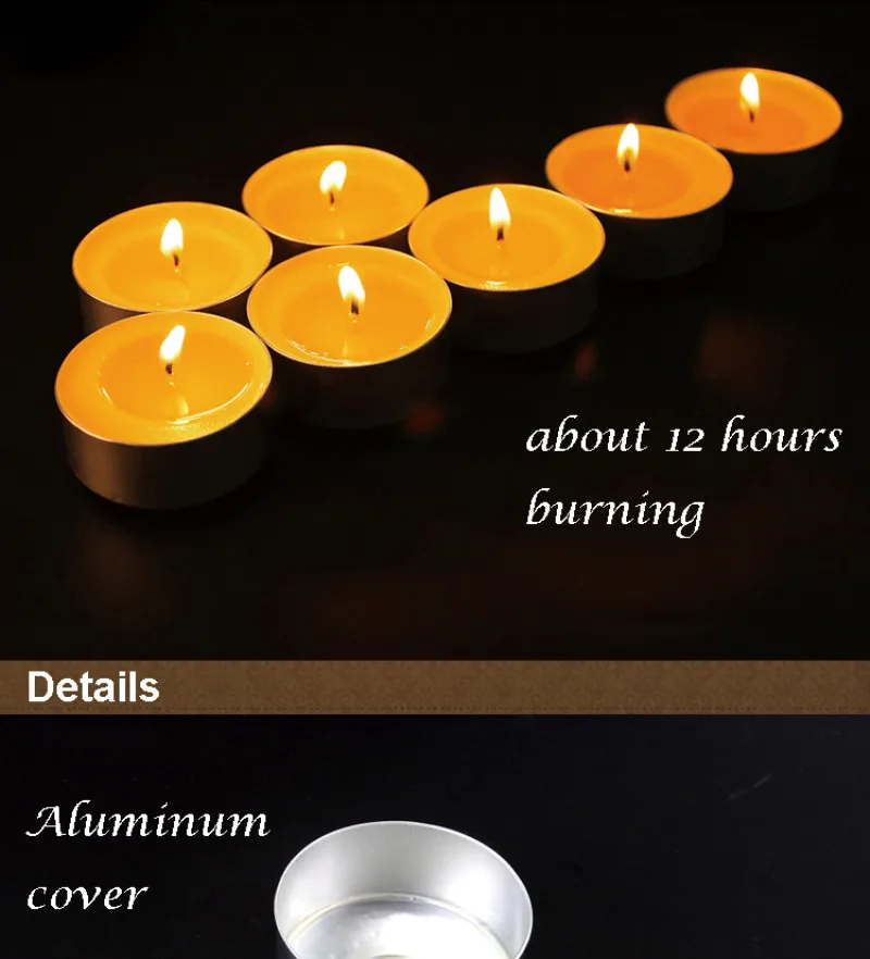 12 hours burning 32 pieces butter candles10