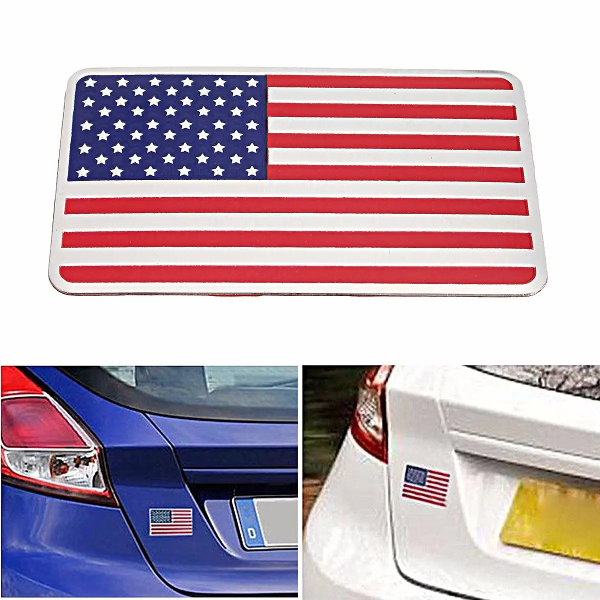 

American USA US Flag Emblem Sticker Metal Badge Decal Decor for Car Truck Auto