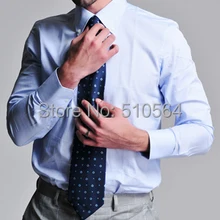 Мужская рубашка из хлопка на заказ, деловая повседневная мужская Тонкая рубашка, светло-голубая рубашка