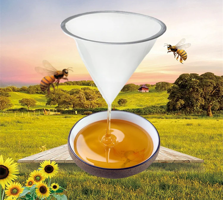herramienta para procesamiento de miel accesorio para apicultura de abejas red filtro embudo y tamiz set para 2 unidades colador Filtro de miel