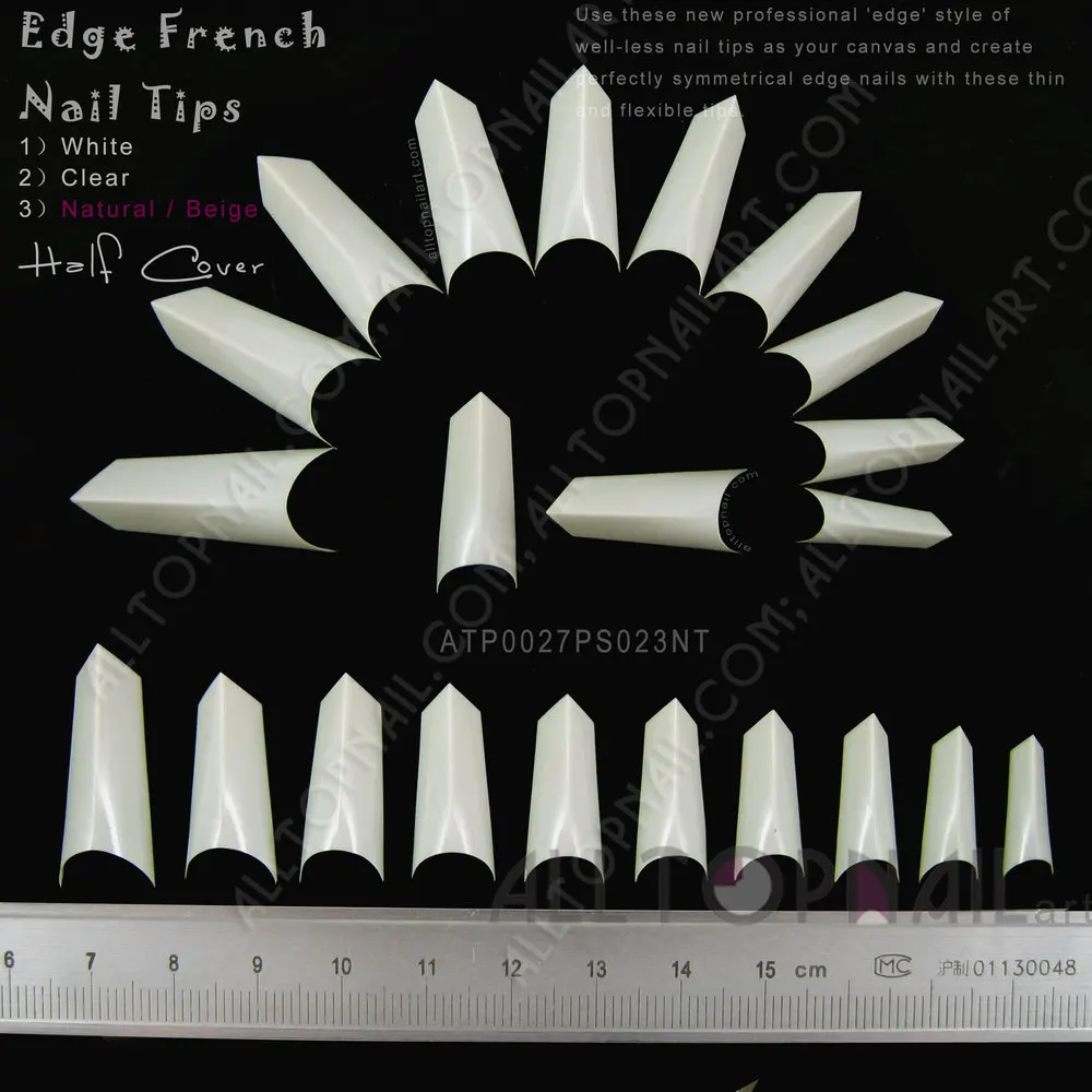 EDGE Well less Nail Tips 200 Boxes Professional Natural French Salon