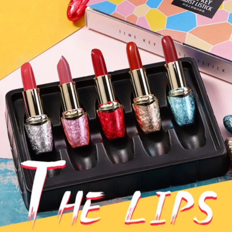 

macfee brand Cross-border Rainbow Star lipstick suit Moisture It is not easy to decolorization