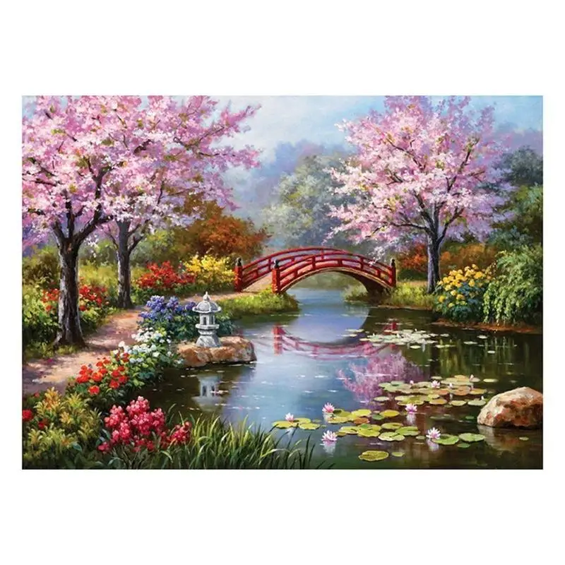 

DIY Bridge Pattern Diamond Painting Full Round Drill Embroidery Drawing Kit