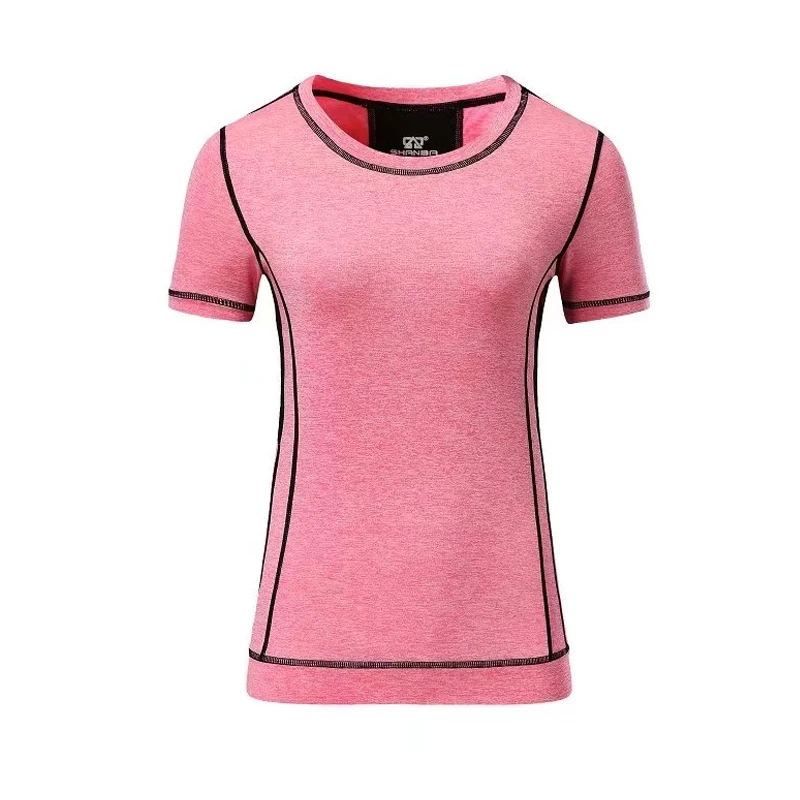 

2018 Female Yoga Gym Workout Tees Summer Clothes T-shirt Running Shirt Clothing Women Fitness Sports Quick Dry Tops