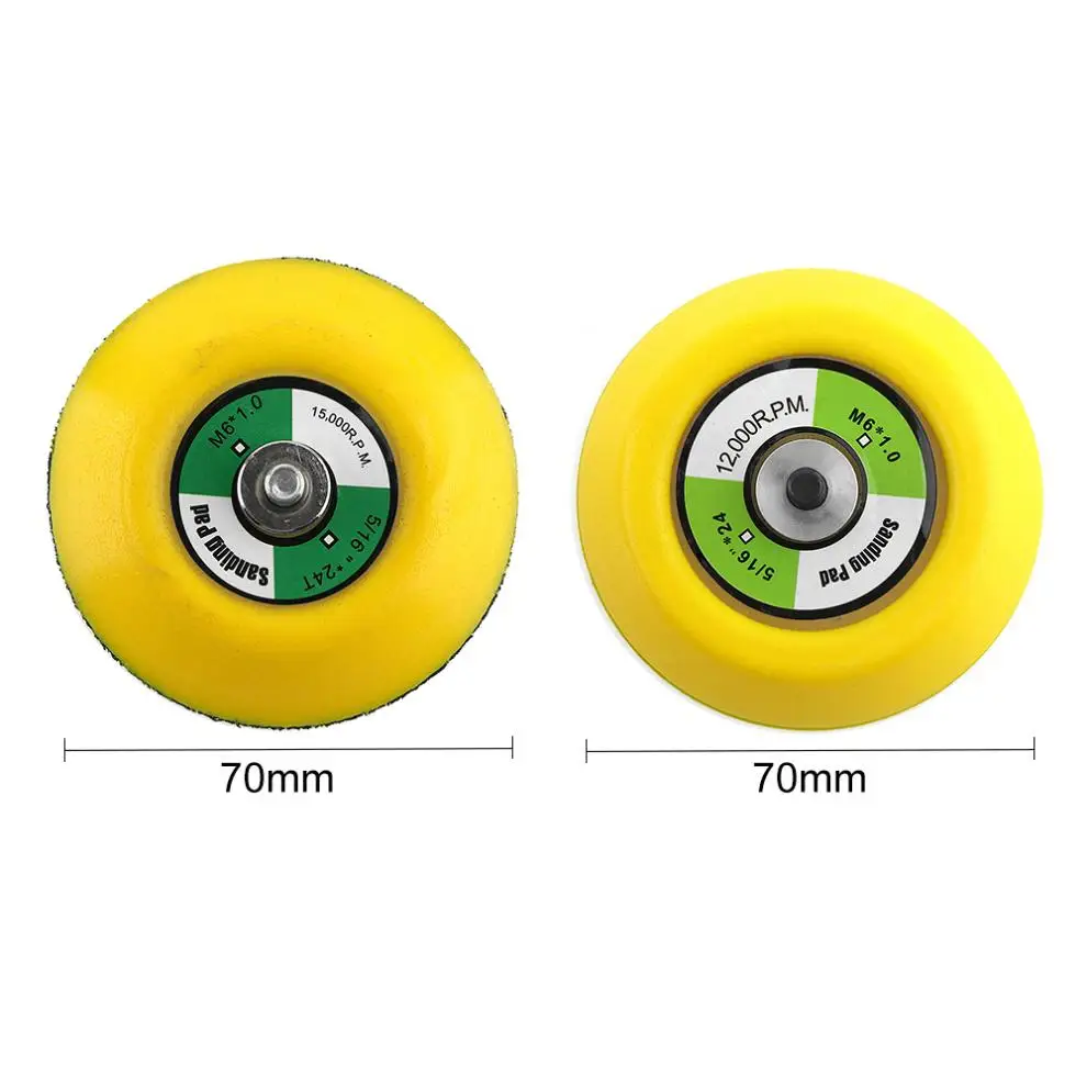 2pcs/lot 3 Inch Professional 12000RPM Dual Action Random Orbital Sanding Pad with Hairy & Smooth Surface for Pneumatic Sanders