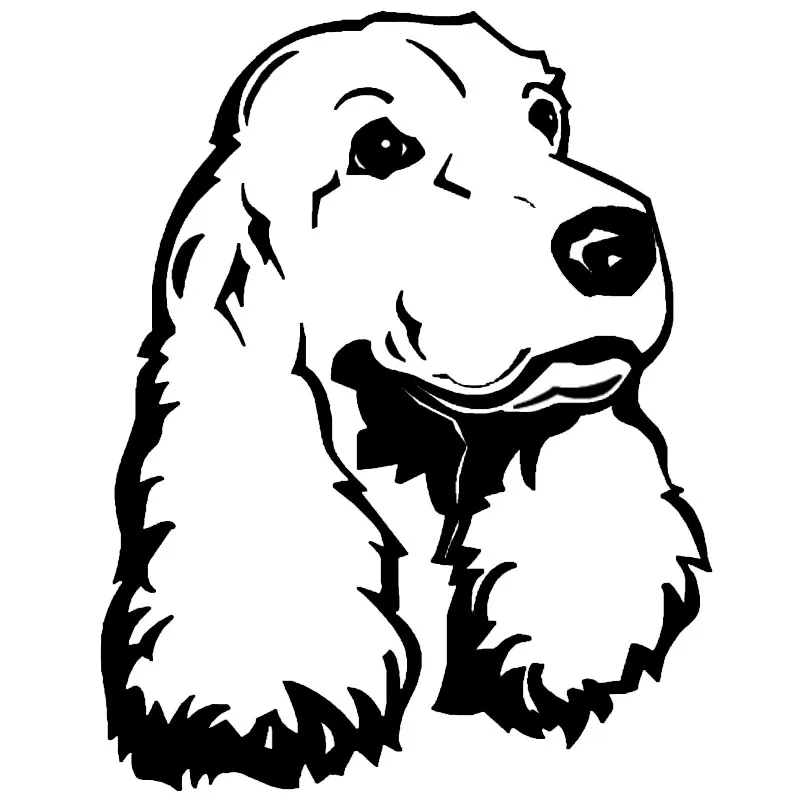 12-6-16CM-Cocker-Spaniel-Dog-Car-Stickers-Lovely-Vinyl-Decal-Car-Styling-Motorcycle-Decoration-Black