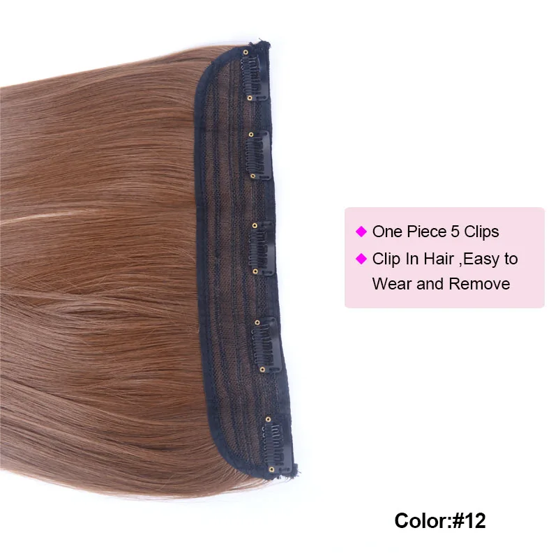 jeedou Straight Hair Clip in One Piece Hair Extensions 5Clips Synthetic 24\ jeedou Straight Hair Clip in One Piece Hair Extensions 5Clips Synthetic 24\