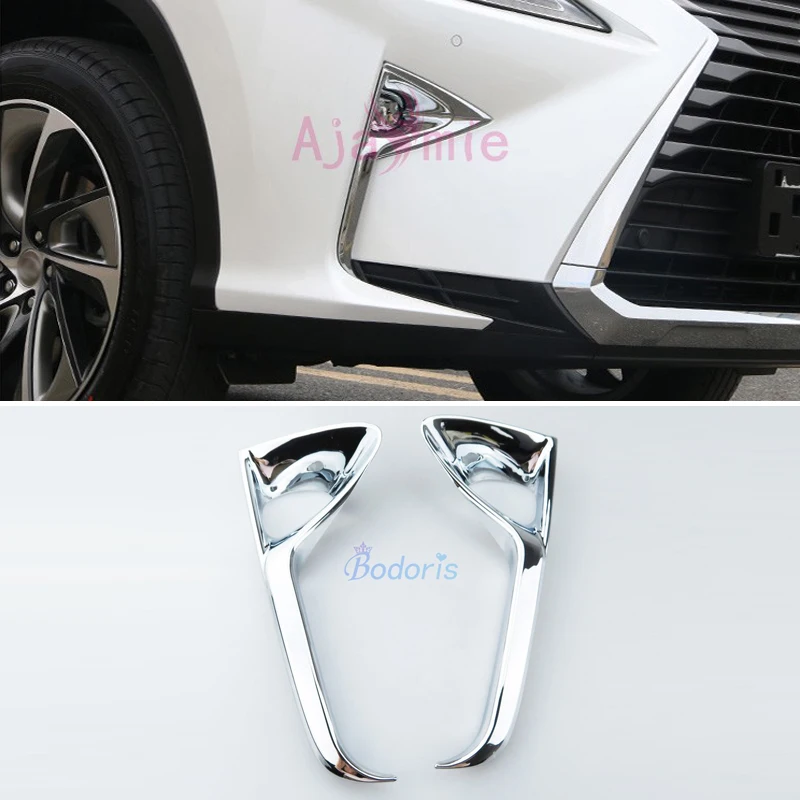 

2016 2017 2018 Front Fog Lamp Cover Light Overlay Trim Frame Panel Car Styling For lexus RX 450h 350 270 350l Accessories