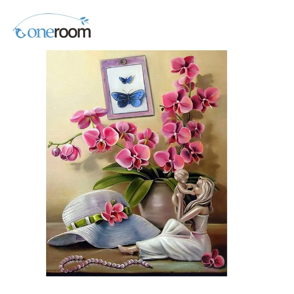 

Oneroom Full Square Diamond 5D Diamond Painting "Five Colored Flowers" Embroidery Cross Stitch Rhinestone Mosaic Painting