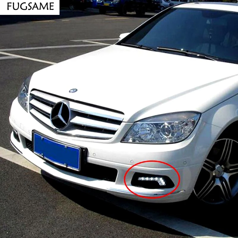 

FUGSAME 6led daytime running lights,L shape Auto Car Driving Front Fog Lamp White Bulb Universal car
