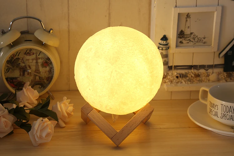 3D Луна лампа 7 цветов изменить сенсорный usb 15 см спальня книжный шкаф ночник домашний декор креативный подарок