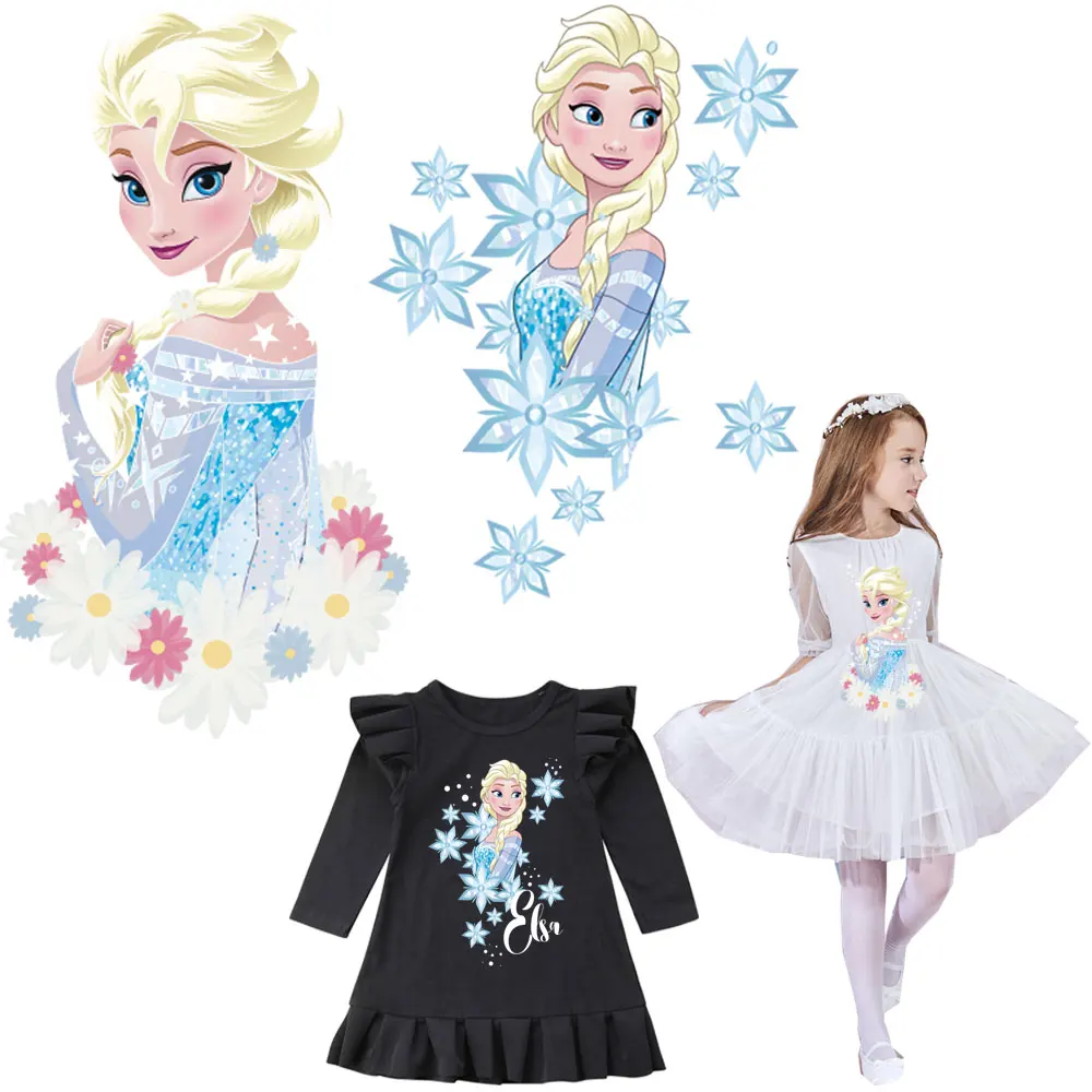 

new princess patches for clothing deer rabbit stickers for clothes iron on transfer for girls t-shirt dress parches para la ropa