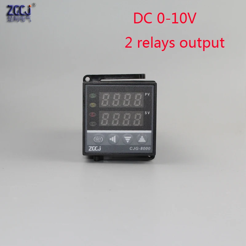 DC 0-10 в цифровой вольтметр с 2 Реле Выход мини размер 48*48 мм CJG-8101DV Напряжение Панель метр с высокой и низкой сигнал тревоги