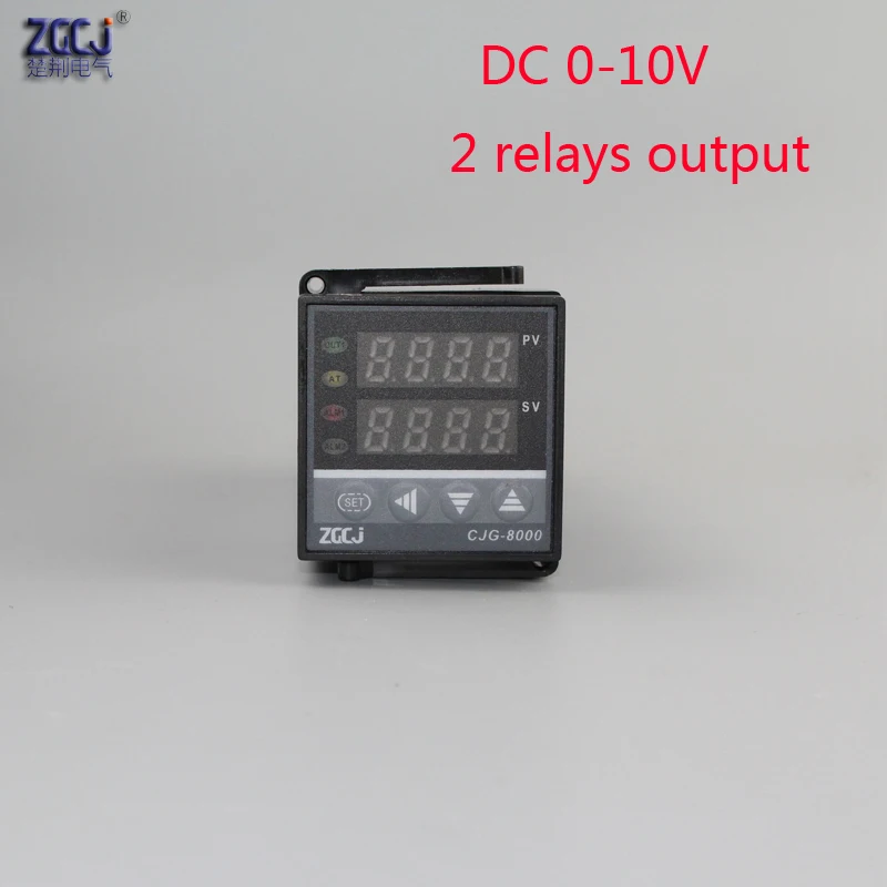 

DC 0-10V digital voltmeter with 2 relays output mini size 48*48mm CJG-8101DV voltage panel meter with high and low alarm output