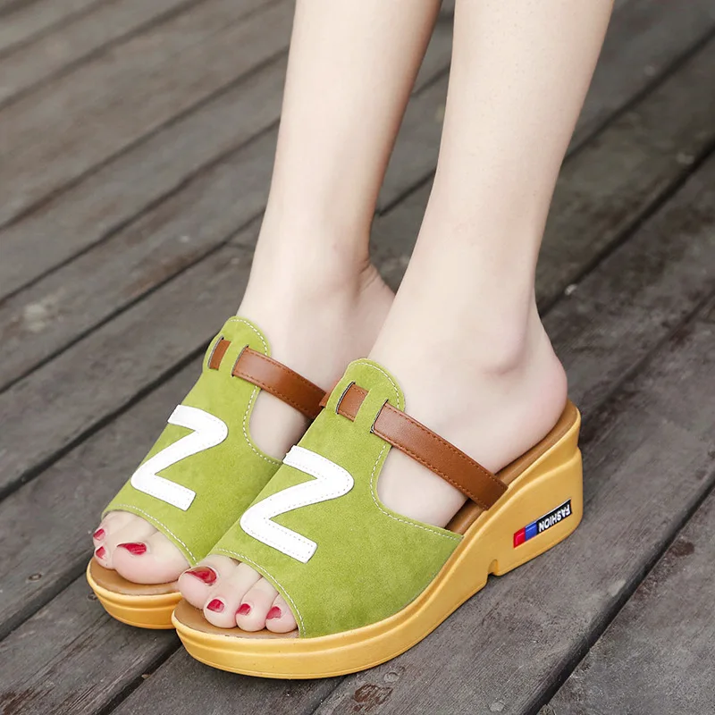 Ou Mo 2019 summer women?s sandals Wedges High heels Fashion casual Thick bottom Women's shoes Student girl sandals