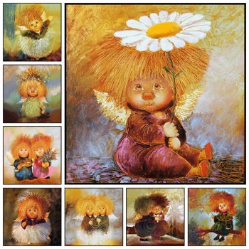 

DIY 5D Diamond Painting Angel Girl Full Square / Round Diamond Mosaic Picture of Rhinestones Cross Stitch Diamond Embroidery