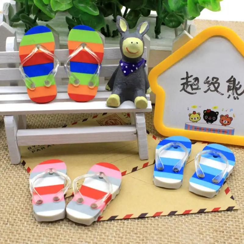 

2 Pcs Flip Flops Shape Eraser Novelty Cartoon Rubber Erasers Students School Office Stationary Kid Gift