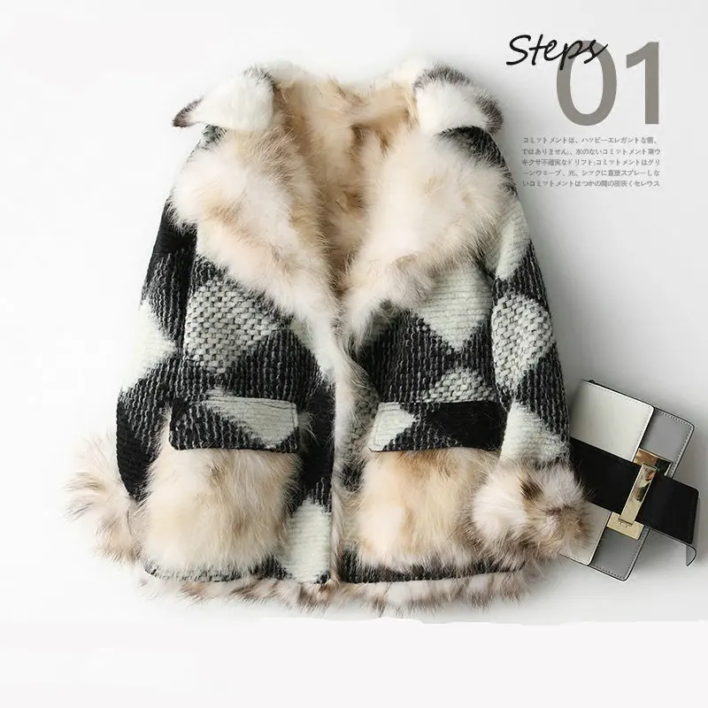 Real 100% Fox fur coat natural fur coat spliced female women's jacket Women's winter jacket real fur women's fur coats mex 2019 Real 100% Fox fur coat natural fur coat spliced female women's jacket Women's winter jacket real fur women's fur coats mex 2019