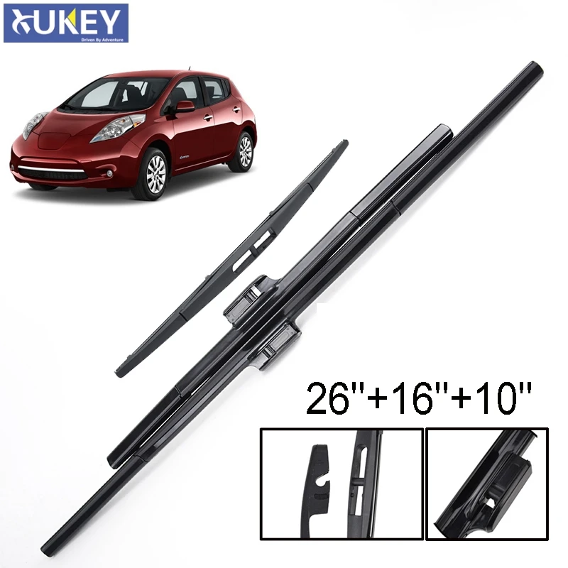 

Xukey Front Rear Windscreen Wiper Blades Set For Nissan Leaf MK1 2017 2016 2015 2014 2013 2012 2011 2010 26"16"10"