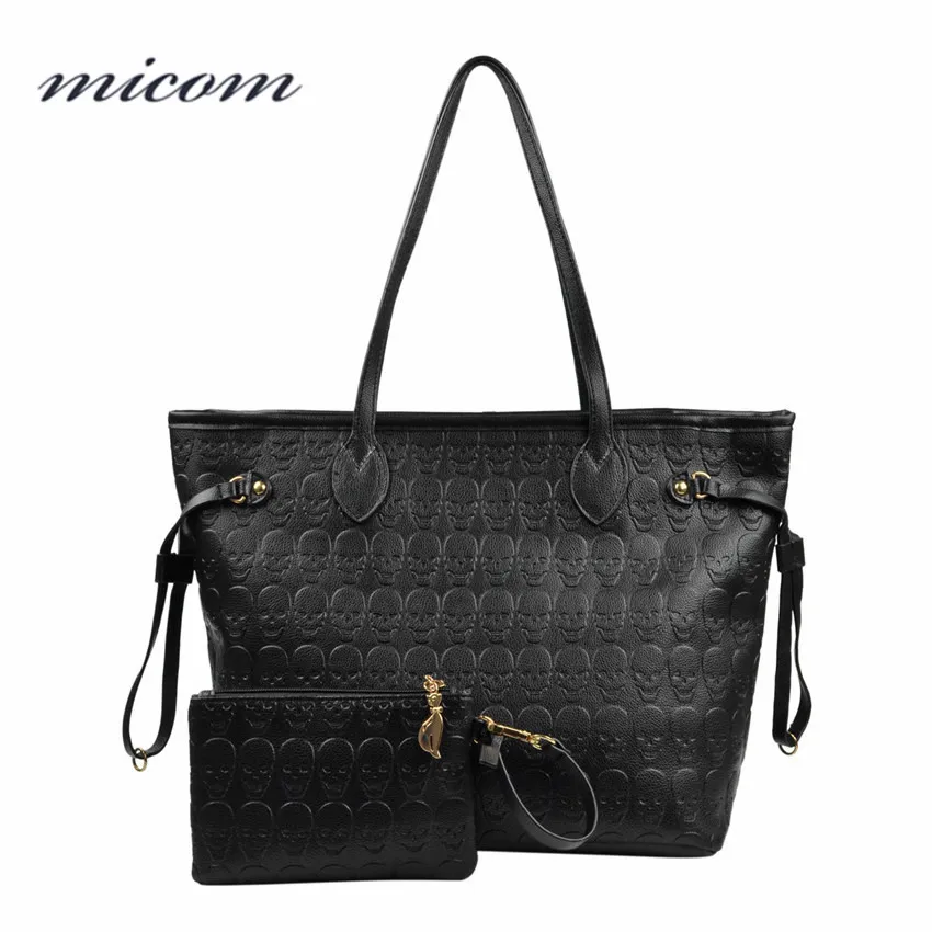 

Micom Women Shoulder Bags Printed Skull Handbags Fashion Pu Leather Ladies Large Capacity Tote Bag Female Brand Bolsas Feminina