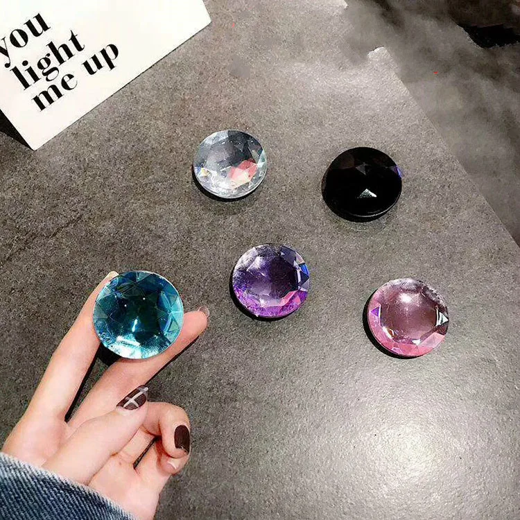 

Universal Mobile Phone Stretch Bracket 3D Gem Shining Air Bag Phone Expanding Phone Stand Finger Car Holder for Iphone Xiaomi