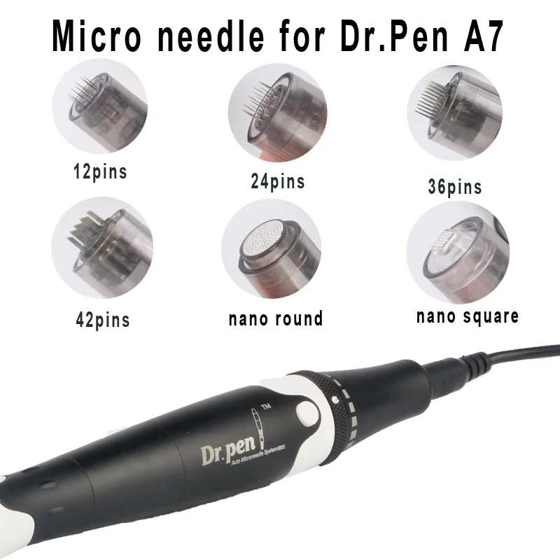 

100pieces 12/24/36/42 pin / Nano cartridges for Dr.pen A7 anti aging micro needles replaced cartridge for derma pen Dermaroller