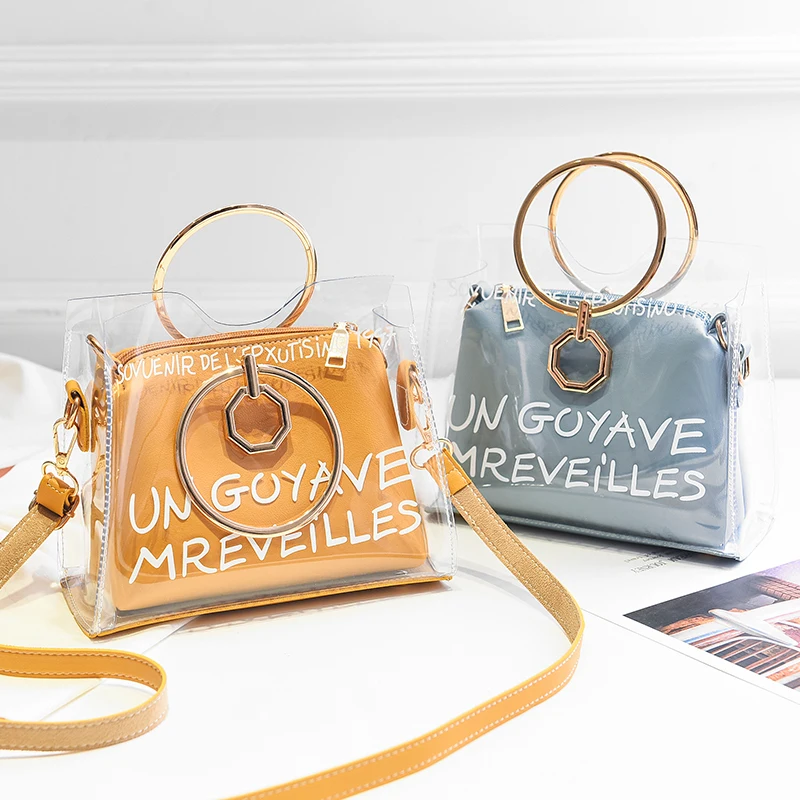 

Luxury Handbags Women Bags Designer Shoulder Bag Fashion Ring Hand Messenger Crossbody Jelly Bag Travel Chain Transparent Bag