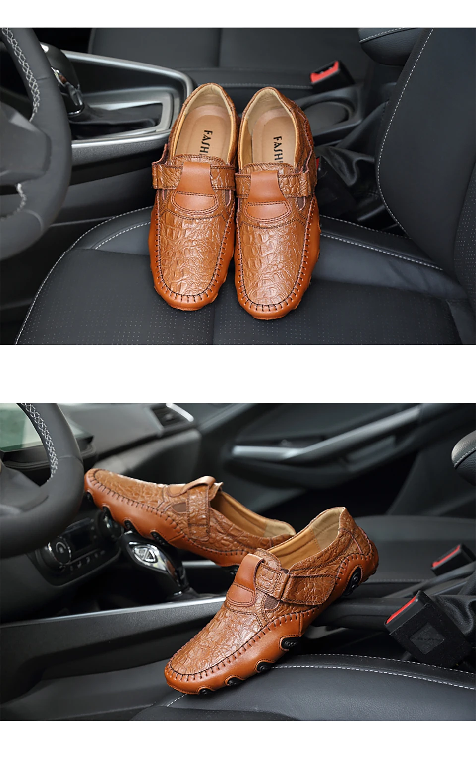 Мужская обувь; кожаные повседневные Роскошные лоферы; мужские мягкие мокасины на плоской подошве без застежки; дышащая модная обувь для вождения; большой размер 48