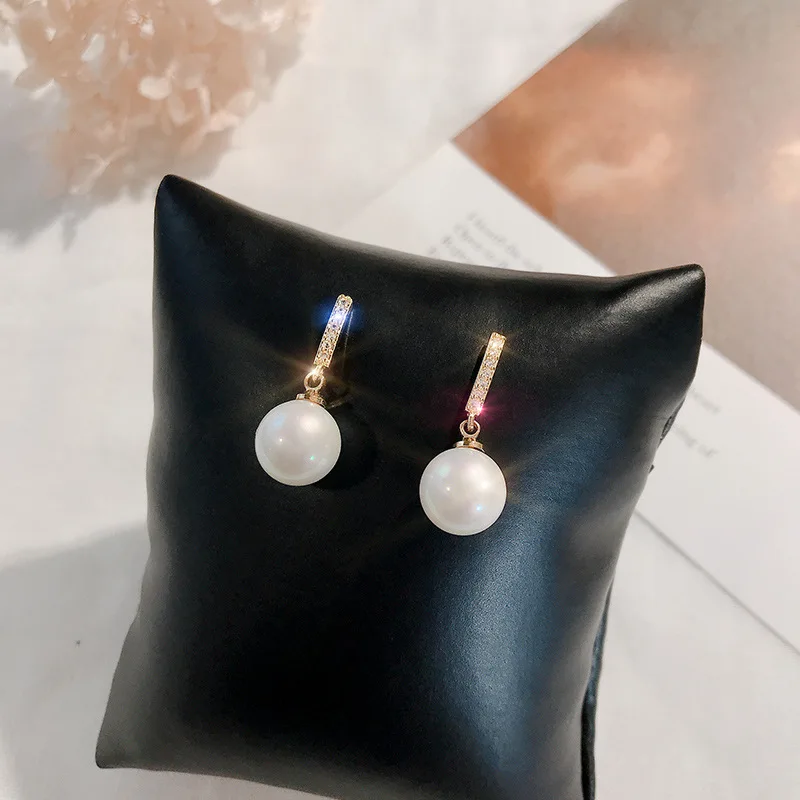 

2019 Korean Fashion Pearl Earrings Long And Simple Bohemian Wind Earrings Network Hot Style For Women