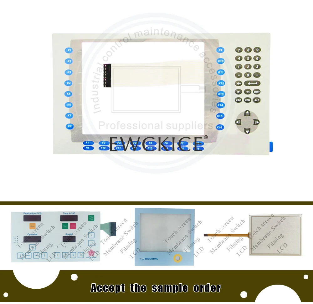 Новый PanelView Plus 1000 2711P-B10C4D9 2711P-B10C4D1 2711P-B10C4D2 2711P-B10C4D6 HMI plc Мембранная клавиатура Клавиатура