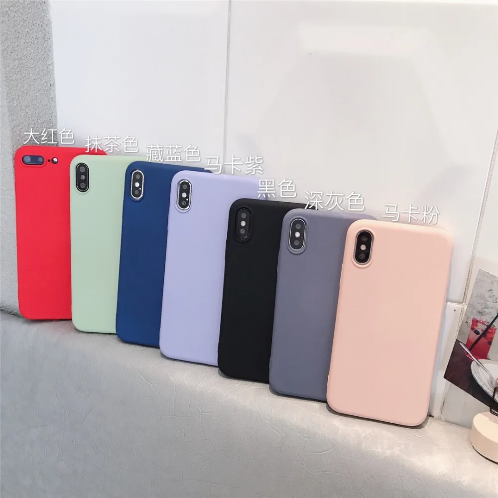 

HUANQING Fashion liquid silica gel pure color mobile phone case For X XR XSMax iPhone 6 6S 7 7Plus 8 8Plus Protective Cover case