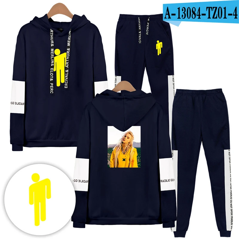 

Billie Eilish Sweatsuit 2019 Hoodie Long Sleeve Women Sweatshirt Hooded Streetwear Womens Women Hoodies Hoodies Sweatshirt Suit