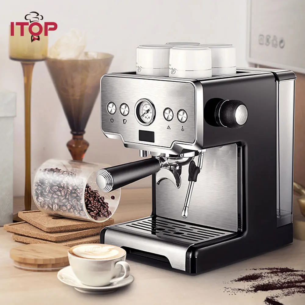 ITOP 20 Bar Italian Semi-automatic Coffee Maker Cappuccino Milk  Bubble Maker Americano Espresso Coffee Machine for Home